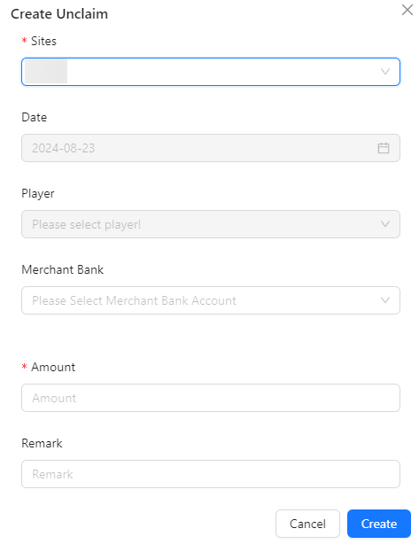 Create Unclaim Image