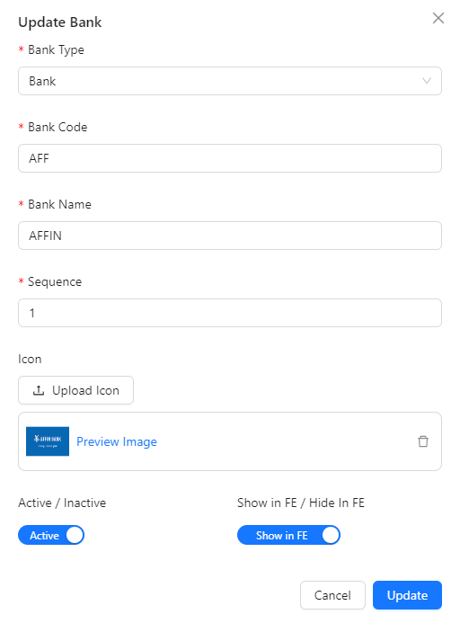 Create Edit Bank Image