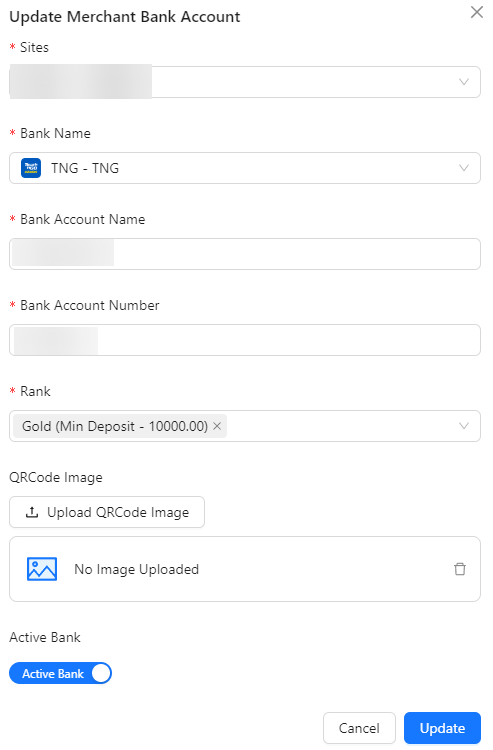 Create Edit Bank Image