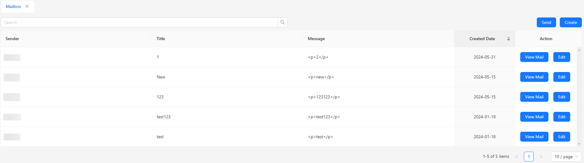 Mailbox Listing Image