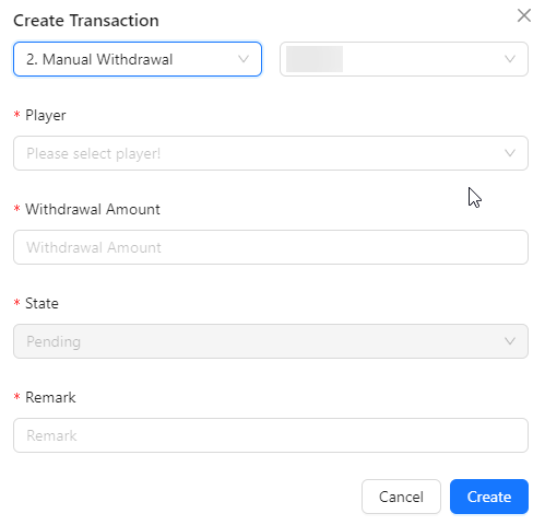 Manual Withdrawal Transaction Image